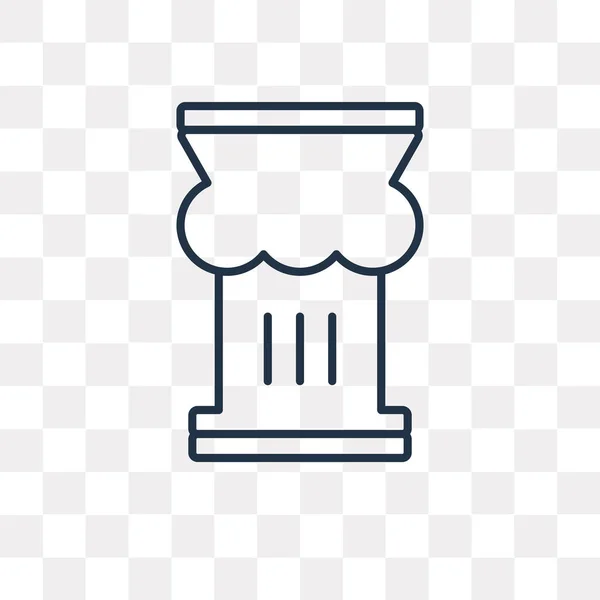Säulenvektorumrisssymbol Isoliert Auf Transparentem Hintergrund Qualitativ Hochwertiges Lineares Säulentransparenzkonzept Kann — Stockvektor