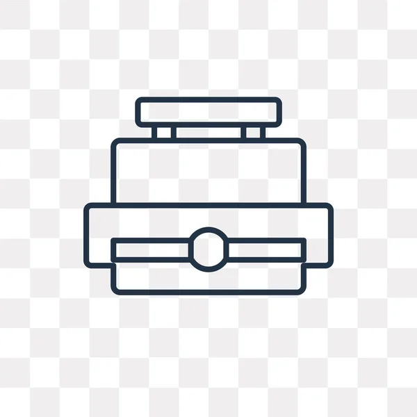 Briefcase Vector Contorno Icono Aislado Sobre Fondo Transparente Alta Calidad — Vector de stock