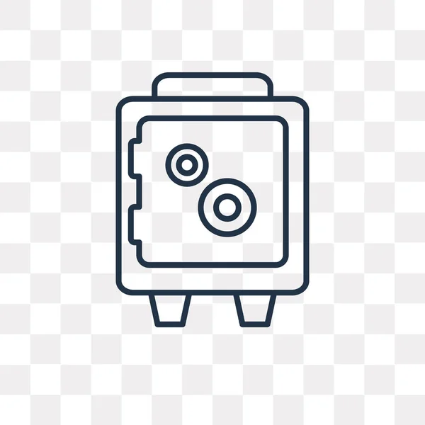 Safebox Vektor Outline Symbol Isoliert Auf Transparentem Hintergrund Qualitativ Hochwertige — Stockvektor
