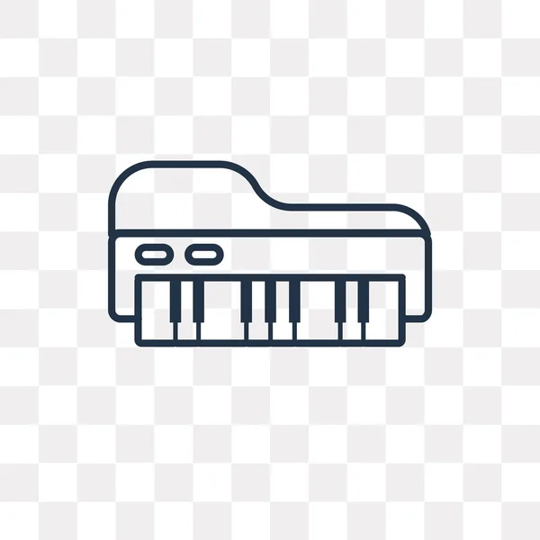 Icono Esquema Vector Piano Aislado Sobre Fondo Transparente Concepto Transparencia — Vector de stock