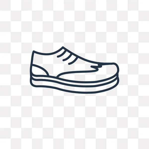 鞋矢量轮廓图标隔离在透明的背景 高品质线性鞋透明度概念可以使用网络和移动 — 图库矢量图片