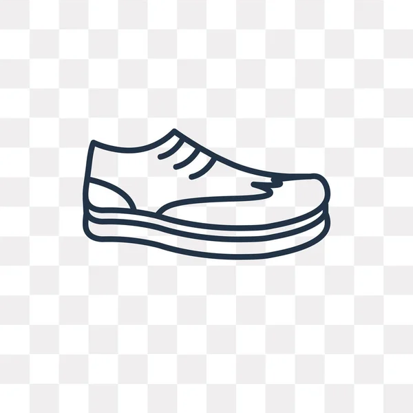 Zapatos Vector Contorno Icono Aislado Sobre Fondo Transparente Alta Calidad — Vector de stock