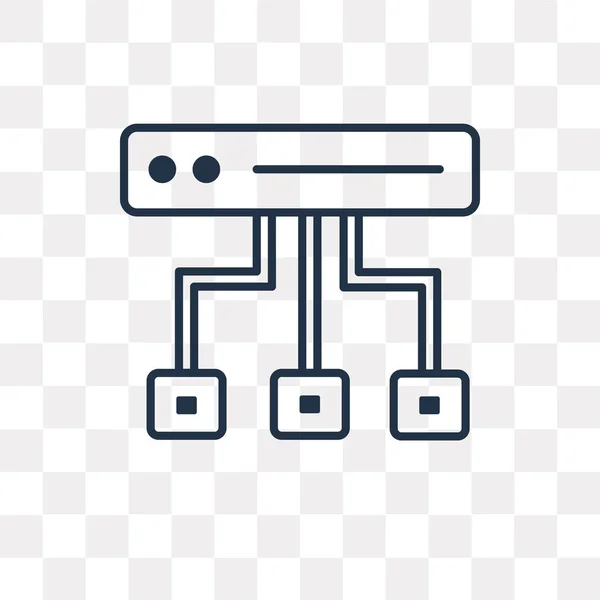 Pictogram Van Omtrek Van Het Netwerk Vector Geïsoleerd Transparante Achtergrond — Stockvector