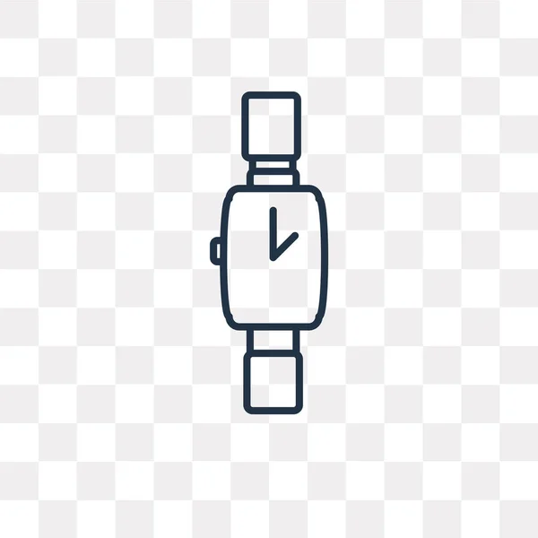 Armbanduhr Vektor Umriss Symbol Isoliert Auf Transparentem Hintergrund Kann Hochwertige — Stockvektor