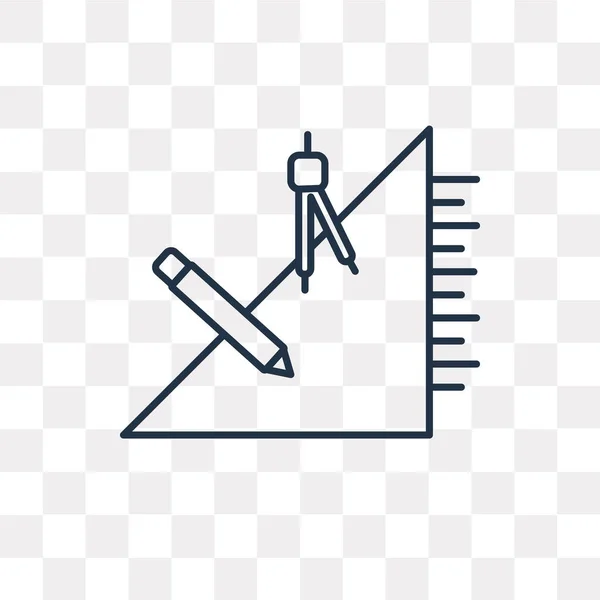 Set Square Vector Overzicht Pictogram Geïsoleerd Transparante Achtergrond Hoge Kwaliteit — Stockvector