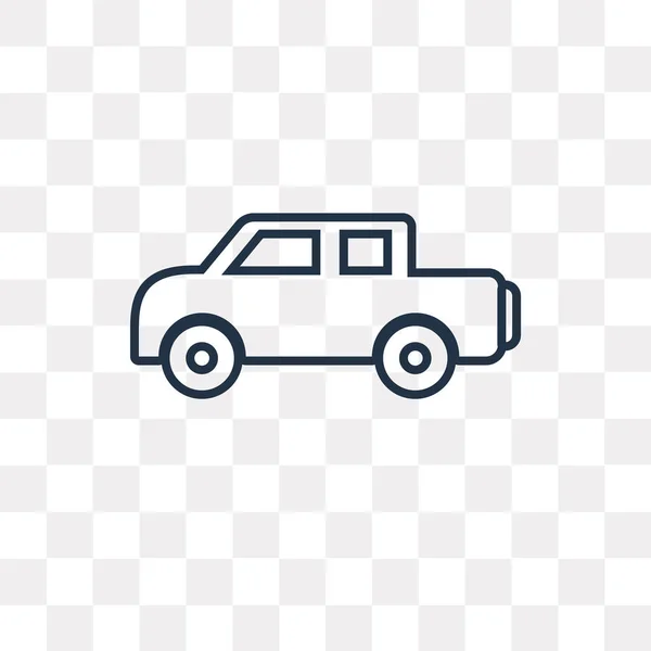 Pick Truck Vector Overzicht Pictogram Geïsoleerd Transparante Achtergrond Hoge Kwaliteit — Stockvector