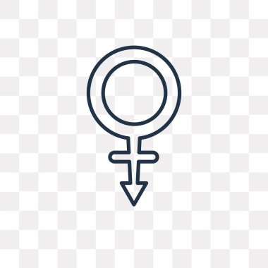 Saydam arka plan üzerinde yüksek kalitede doğrusal kadın saydamlık kavramı izole kadın vektör anahat simgesini kullandığınız web ve mobil olabilir