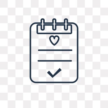 Rapor vektör anahat simgesini şeffaf arka plan üzerinde yüksek kalitede doğrusal rapor saydamlık kavramı izole olabilir kullanılan web ve mobil