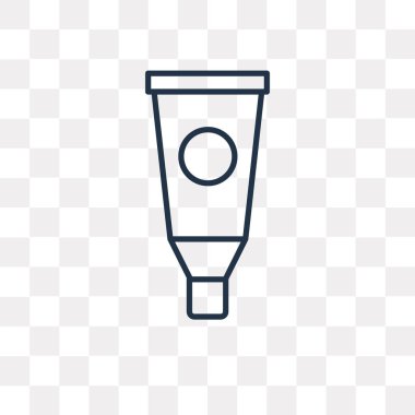 Merhem vektör anahat simgesini şeffaf arka plan üzerinde yüksek kalitede doğrusal merhem saydamlık kavramı izole olabilir kullanılan web ve mobil