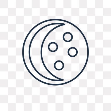 Moon aşama vektör anahat simgesini şeffaf arka plan üzerinde yüksek kalitede doğrusal Moon aşama saydamlık kavramı izole olabilir kullanılan web ve mobil