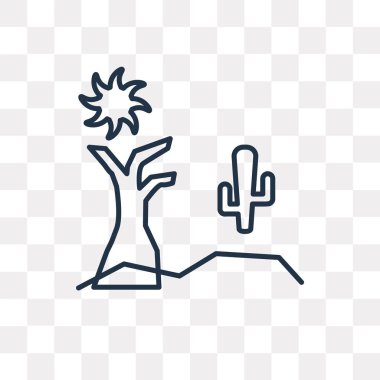 Bitki üzerinde kuraklık vektör anahat simgesini şeffaf arka plan üzerinde yüksek kalitede doğrusal bitki üzerinde kuraklık saydamlık kavramı izole olabilir kullanılan web ve mobil