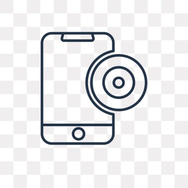 Saydam arka plan üzerinde yüksek kalitede doğrusal kamera saydamlık kavramı izole kamera vektör anahat simgesi olabilir kullanılan web ve mobil