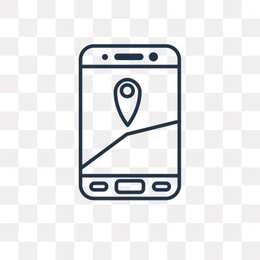 Kullandığınız web ve mobil uygulama vektör anahat simgesini şeffaf arka plan üzerinde yüksek kalitede doğrusal uygulama saydamlık kavramı izole olabilir