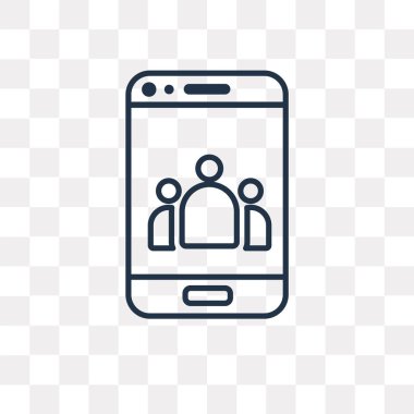 Sosyal medya anahat simgesini şeffaf arka plan üzerinde izole vektör, yüksek kalitede doğrusal sosyal medya şeffaflık kavramı kullanılan web ve mobil olabilir