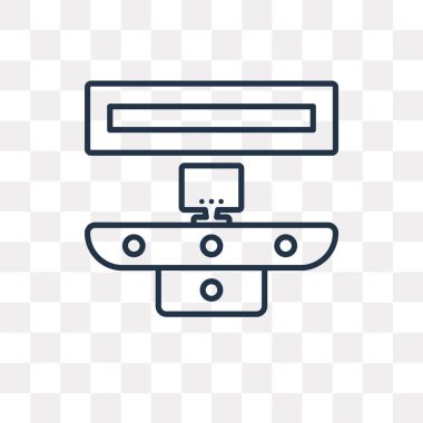 Office vektör anahat simgesini şeffaf arka plan üzerinde yüksek kalitede doğrusal Office saydamlık kavramı izole olabilir kullanılan web ve mobil