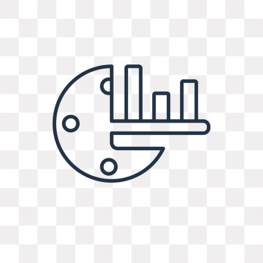 Saat vektör anahat simgesini şeffaf arka plan üzerinde yüksek kalitede doğrusal zaman saydamlık kavramı izole olabilir kullanılan web ve mobil