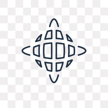 Saydam arka plan üzerinde yüksek kalitede doğrusal iş saydamlık kavramı izole iş vektör anahat simgesini kullandığınız web ve mobil olabilir