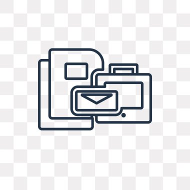 Marka vektör anahat simgesini şeffaf arka plan üzerinde yüksek kalitede doğrusal marka saydamlık kavramı izole olabilir kullanılan web ve mobil