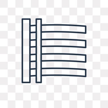 Çıta vektör anahat simgesini şeffaf arka plan üzerinde yüksek kalitede doğrusal çıta saydamlık kavramı izole olabilir kullanılan web ve mobil