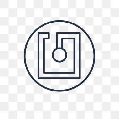 Kullandığınız web ve mobil Nfc vektör anahat simgesini şeffaf arka plan üzerinde yüksek kalitede doğrusal Nfc saydamlık kavramı izole olabilir