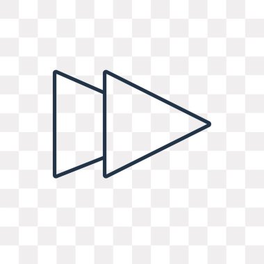 Hızlı ileri vektör anahat simgesini şeffaf arka plan üzerinde yüksek kalitede doğrusal hızlı ileri izole saydamlık kavramı kullanılan web ve mobil olabilir