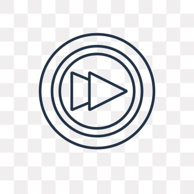 Hızlı ileri vektör anahat simgesini şeffaf arka plan üzerinde yüksek kalitede doğrusal hızlı ileri izole saydamlık kavramı kullanılan web ve mobil olabilir