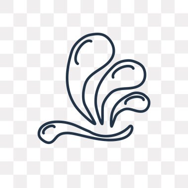 Dalgalar üzerinde şeffaf arka plan izole anahat simgesini vektör, yüksek kalitede doğrusal dalgalar saydamlık kavramı kullanılan web ve mobil olabilir