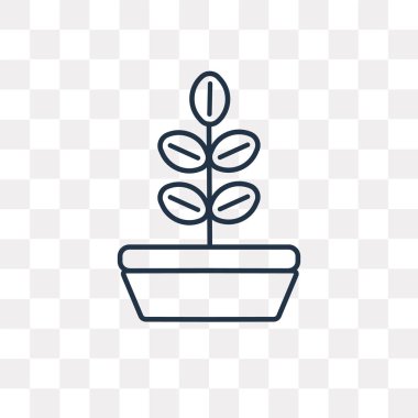 Pot vektör anahat simgesini şeffaf arka plan üzerinde yüksek kalitede doğrusal Pot saydamlık kavramı izole olabilir kullanılan web ve mobil