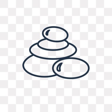 Taşlar üzerinde şeffaf arka plan izole anahat simgesini vektör, yüksek kalitede doğrusal taşlar saydamlık kavramı kullanılan web ve mobil olabilir