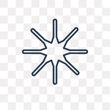 Saydam arka plan üzerinde yüksek kalitede doğrusal kar tanesi saydamlık kavramı izole kar tanesi vektör anahat simgesini kullandığınız web ve mobil olabilir