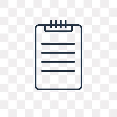 Dosya vektör anahat simgesini şeffaf arka plan üzerinde yüksek kalitede doğrusal dosya saydamlık kavramı izole olabilir kullanılan web ve mobil