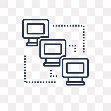 Uzaktan kumanda vektör anahat simgesini şeffaf arka plan üzerinde yüksek kalitede doğrusal uzaktan kumanda saydamlık kavramı izole olabilir kullanılan web ve mobil