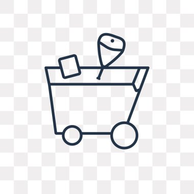 Alışveriş sepeti vektör anahat simgesini şeffaf arka plan üzerinde izole, yüksek kalitede doğrusal alışveriş sepeti saydamlık kavramı kullanılan web ve mobil olabilir