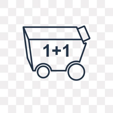 Alışveriş sepeti vektör anahat simgesini şeffaf arka plan üzerinde izole, yüksek kalitede doğrusal alışveriş sepeti saydamlık kavramı kullanılan web ve mobil olabilir