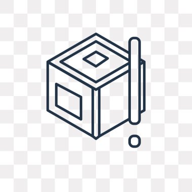 Teslimat vektör anahat simgesini şeffaf arka plan üzerinde yüksek kalitede doğrusal teslim saydamlık kavramı izole olabilir kullanılan web ve mobil