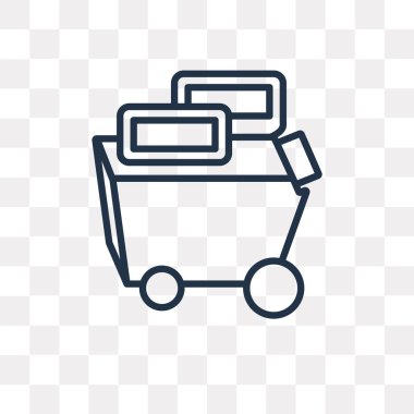 Arabası vektör anahat simgesini şeffaf arka plan üzerinde yüksek kalitede doğrusal arabası saydamlık kavramı izole olabilir kullanılan web ve mobil