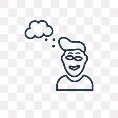 Doğum dilek vektör anahat simgesini şeffaf arka plan üzerinde yüksek kalitede doğrusal Doğum gününü saydamlık kavramı izole olabilir kullanılan web ve mobil