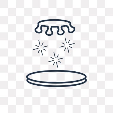 Işıklar anahat simgesini şeffaf arka plan üzerinde izole vektör, yüksek kalitede doğrusal ışık saydamlık kavramı kullanılan web ve mobil olabilir