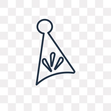 Konfeti vektör anahat simgesini şeffaf arka plan üzerinde yüksek kalitede doğrusal konfeti saydamlık kavramı izole olabilir kullanılan web ve mobil