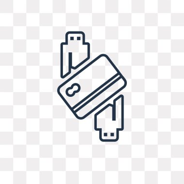 Kullandığınız web ve mobil ödeme yöntemi vektör anahat simgesini şeffaf arka plan üzerinde yüksek kalitede doğrusal ödeme yöntemi saydamlık kavramı izole olabilir