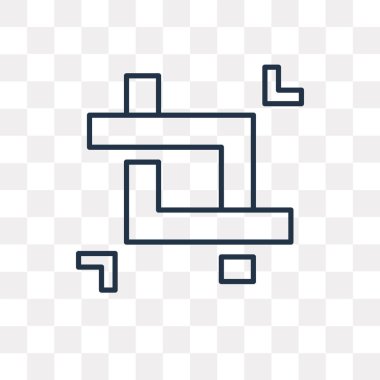 Saydam arka plan üzerinde yüksek kalitede doğrusal kırpma saydamlık kavramı izole kırpma vektör anahat simgesini kullandığınız web ve mobil olabilir