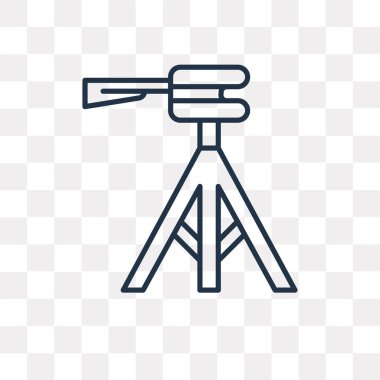 Tripod vektör anahat simgesini şeffaf arka plan üzerinde yüksek kalitede doğrusal Tripod saydamlık kavramı izole olabilir kullanılan web ve mobil