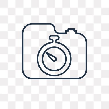 Zamanlayıcı vektör anahat simgesini şeffaf arka plan üzerinde yüksek kalite doğrusal Timer Şeffaflık anlayışı izole olabilir kullanılan web ve mobil