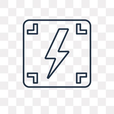 Fotoğraf vektör anahat simgesini şeffaf arka plan üzerinde yüksek kalitede doğrusal fotoğraf saydamlık kavramı izole olabilir kullanılan web ve mobil