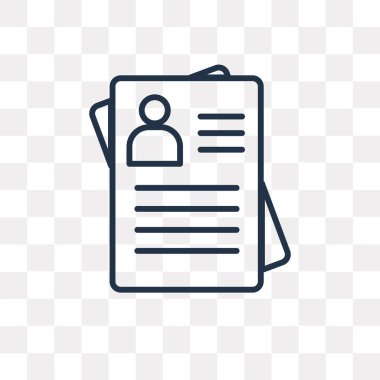 Broşür vektör anahat simgesini şeffaf arka plan üzerinde yüksek kalitede doğrusal broşür saydamlık kavramı izole olabilir kullanılan web ve mobil