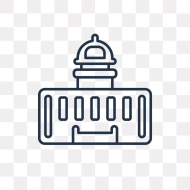 Capitol vektör anahat simgesini şeffaf arka plan üzerinde yüksek kalitede doğrusal Capitol saydamlık kavramı izole olabilir kullanılan web ve mobil