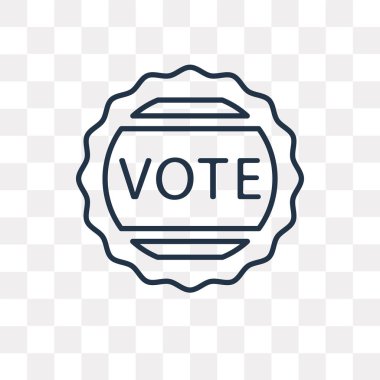 Rozet vektör anahat simgesini şeffaf arka plan üzerinde yüksek kalitede doğrusal rozet saydamlık kavramı izole olabilir kullanılan web ve mobil