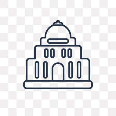 Capitol vektör anahat simgesini şeffaf arka plan üzerinde yüksek kalitede doğrusal Capitol saydamlık kavramı izole olabilir kullanılan web ve mobil