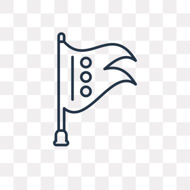 Bayraklar anahat simgesini şeffaf arka plan üzerinde izole vektör, yüksek kalitede doğrusal bayrakları saydamlık kavramı kullanılan web ve mobil olabilir