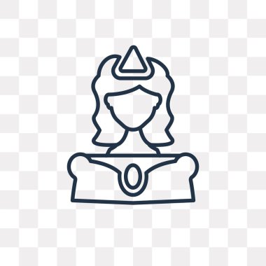 Saydam arka plan üzerinde yüksek kalitede Doğrusal Model saydamlık kavramı izole modeli vektör anahat simgesini kullandığınız web ve mobil olabilir